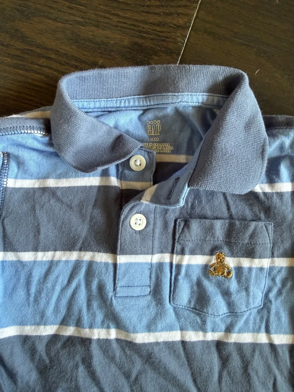 Blue Striped Polo Shirt- Baby Gap